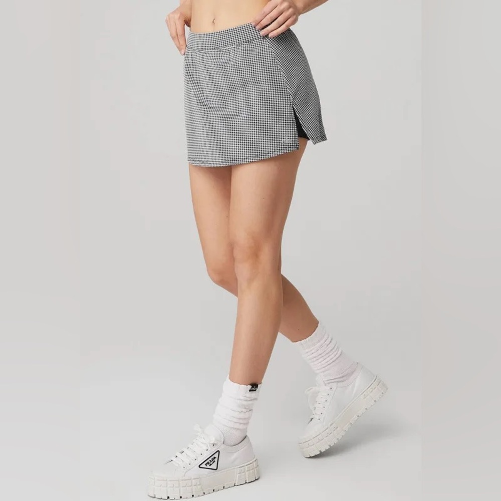 Alo Yoga Micro Houndstooth Tennis Skirt